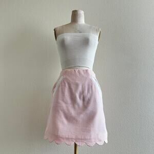 reworked vintage pink white gingham mini skirt